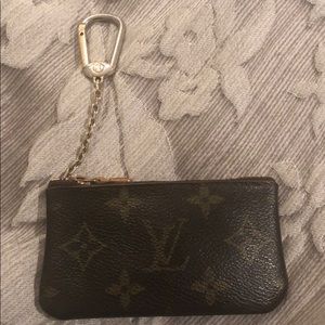 USED Louis Vuitton keychain wristlet key pouch